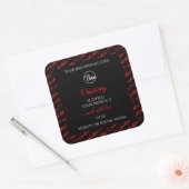 Moderne zwarte rode Word Cloud Product Labels Logo (Envelop)