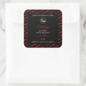 Moderne zwarte rode Word Cloud Product Labels Logo (Tas)
