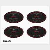 Moderne zwarte rode Word Cloud Product Labels Logo (Vel)