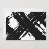 Moderne zwarte rommelige penseelstreken briefpapie notitiekaartje (Achterkant)