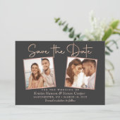 Moderne zwarte Roos Gold 2 Foto bewaart de Kaart D (Staand voorkant)