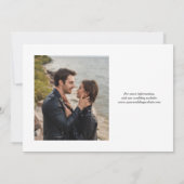 Moderne zwarte Roos Gold Agate Photo Save the Date Kaart (Achterkant)