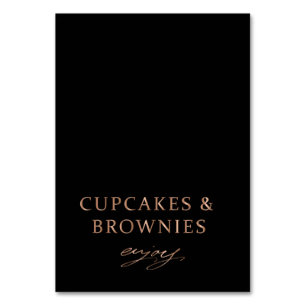 moderne zwarte roos goudkleurige buffet Etiketten  Kaart