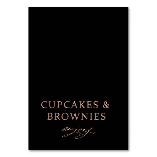 moderne zwarte roos goudkleurige buffet Etiketten  Kaart (Voorkant)