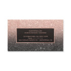Moderne zwarte rose goud glitter chique ombre make