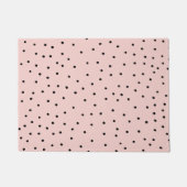 Moderne zwarte roze aquarel leuke polka stippen deurmat (Voorkant)