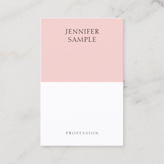 Moderne, zwarte roze eenvoudige professional visitekaartje (Voorkant)