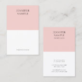 Moderne, zwarte roze eenvoudige professional visitekaartje (Voorkant / Achterkant)