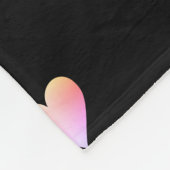 Moderne zwarte roze harten gepersonaliseerd fleece deken (Hoek)