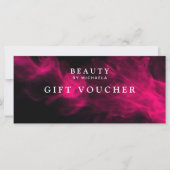 Moderne Zwarte & Roze Rook Cadeaubon/Certificaat (Voorkant)
