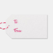 Moderne zwarte roze rozen vrolijke verjaardag cadeaulabel (Achterkant Horizontaal)