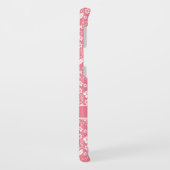 Moderne zwarte roze tropische bloemen Case-Mate samsung galaxy hoesje (Achterkant/links)