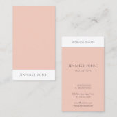 Moderne zwarte roze witte Sjabloon Eenvoudig Visitekaartje (Voorkant / Achterkant)