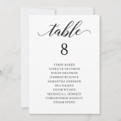 Moderne zwarte schaal met tabelnummer voor script kaart (Voorkant)