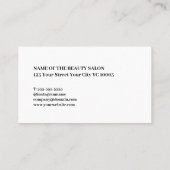 Moderne zwarte schaar, haarlijst visitekaartje (Achterkant)