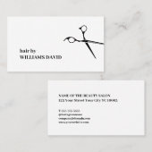 Moderne zwarte schaar, haarlijst visitekaartje (Voorkant / Achterkant)