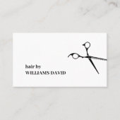 Moderne zwarte schaar, haarlijst visitekaartje (Voorkant)