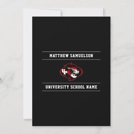 Moderne Zwarte School GRADUTION Party | LOGO toevo Kaart (Achterkant)