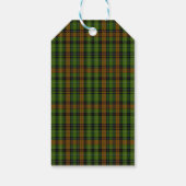 Moderne zwarte Schotse tartan geruite klassieke bl Cadeaulabel (Achterkant)