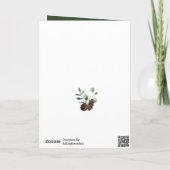 Moderne zwarte Script Elegant Eucalyptus Foliage Feestdagen Kaart (Achterkant)
