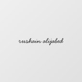 Moderne Zwarte Script Monogram Raamsticker (Vel)