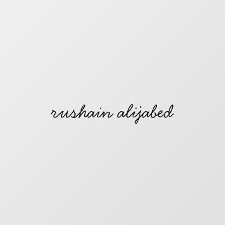 Moderne Zwarte Script Monogram Raamsticker