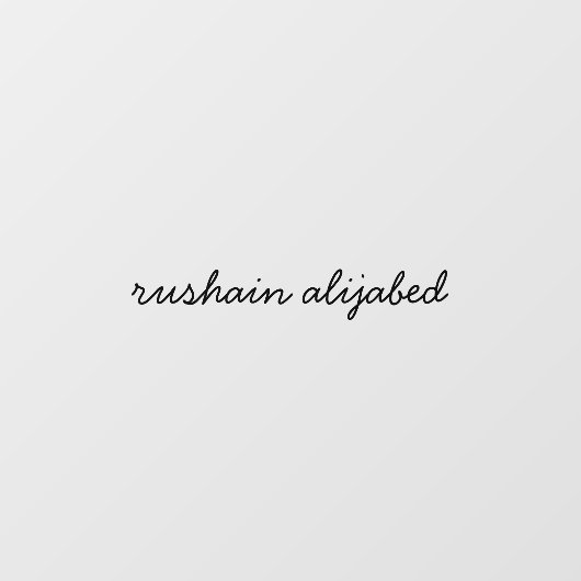 Moderne Zwarte Script Monogram Raamsticker (Vel)