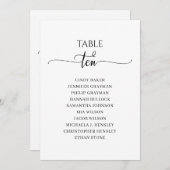 Moderne zwarte-scripttabel nummer 10 kaart (Voorkant / Achterkant)