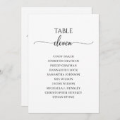 Moderne zwarte-scripttabel nummer 11 kaart (Voorkant / Achterkant)