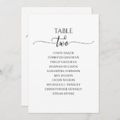 Moderne zwarte-scripttabel nummer 2 kaart (Voorkant / Achterkant)