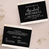 Moderne zwarte shampoo bar of zeep buik band label