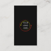 Moderne zwarte sociale media QR-code Visitekaartje (Achterkant)