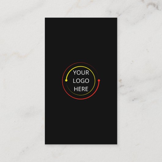 Moderne zwarte sociale media QR-code Visitekaartje (Achterkant)