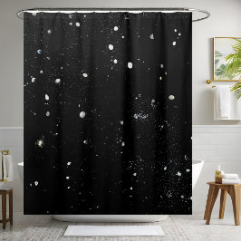 Moderne Zwarte Sparkle Sequin Douchegordijn