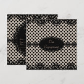 MODERNE ZWARTE SPOT-INVITATIE VAN PARTIJEN KAART (Voorkant / Achterkant)