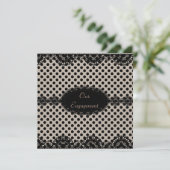 MODERNE ZWARTE SPOT-INVITATIE VAN PARTIJEN KAART (Staand voorkant)