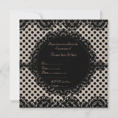 MODERNE ZWARTE SPOT-INVITATIE VAN PARTIJEN KAART (Achterkant)