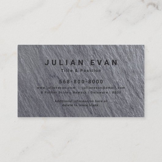 Moderne zwarte steen landschapsarchitectuur gazon  visitekaartje (Achterkant)