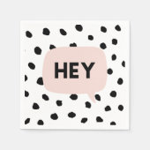 Moderne zwarte Stippen en broekroze met hé Servet (Voorkant)