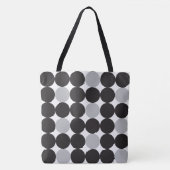 Moderne zwarte Stippen Geometrisch patroon Tote Bag (Voorkant)