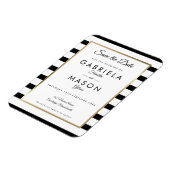 Moderne zwarte streep slaat de datum op magneet (Linkerzijde)