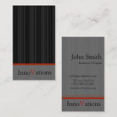 Moderne zwarte streep visitekaartje (Voorkant / Achterkant)