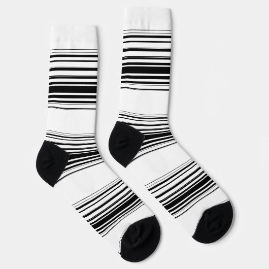 Moderne zwarte strepen sokken (Rechts)