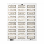 Moderne Zwarte Strepen Vakantie Retouradres Etiket (Full Sheet)