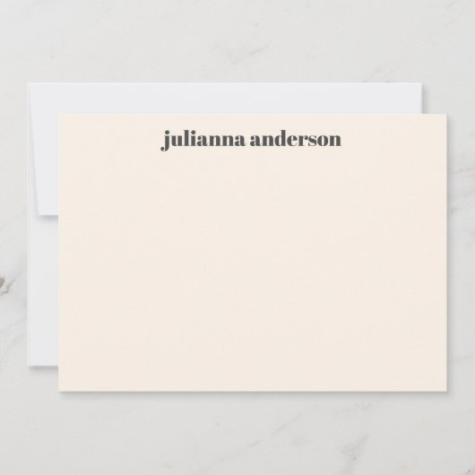 Moderne zwarte strepes, persoonlijke naam notitiekaartje (Voorkant)