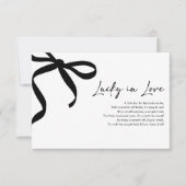 Moderne Zwarte Strik Gelukkig Verliefd Loterijbrie Bedankkaart (Voorkant)