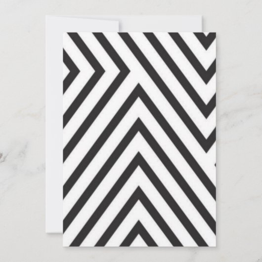 Moderne zwarte Stripe Roze Mode Quinceanera Partij Kaart (Achterkant)