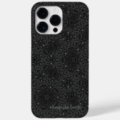 Moderne zwarte tekst Case-Mate iPhone case (Achterkant)