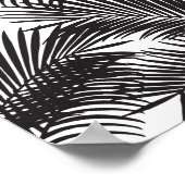 Moderne zwarte tropische palmbomen poster (Hoek)