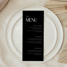Moderne Zwarte Trouw met Accenten Menu